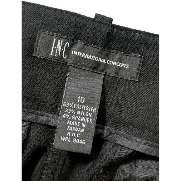 INC International Concepts Black Flared Pants - Picture 2 of 3
